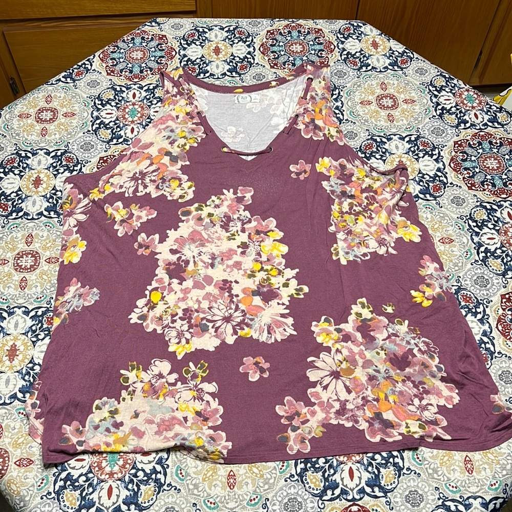 Soft floral tank top